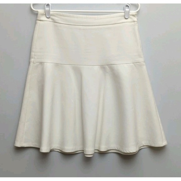 Zara Dresses & Skirts - D5 ZARA Womens Knit Ivory Flared Skirt Sz 6